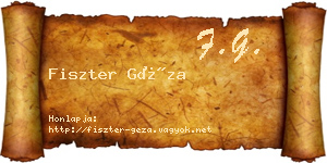Fiszter Géza névjegykártya